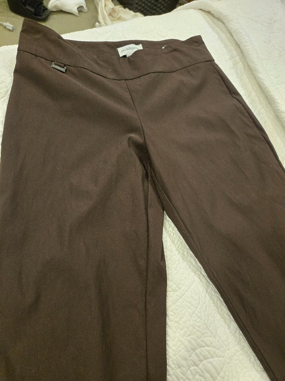 Chocolate Stretch pants, Peck & Peck, Size 12, almost new